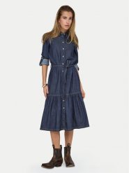 ONLY Sukienka jeansowa Sevigny 15357967 Granatowy Regular Fit. Niebieskie sukienki damskie Only, bez wzorów, z bawełny, bez ramiączek. Za 329.99 zł.