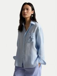 Polo Ralph Lauren Koszula 211A12786002 Niebieski jasny Oversize. Niebieskie koszule damskie Polo Ralph Lauren, m, bez wzorów, ze lnu, bez kołnierzyka, bez ramiączek. Za 859.99 zł.