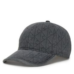 Czapka z daszkiem Calvin Klein. Szare czapki z daszkiem damskie Calvin Klein, bez wzorów, z denimu. Za 189.99 zł.