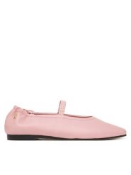 Tommy Hilfiger Baleriny Soft Leather Ellastic Ballerina FW0FW09245 Różowy. Czerwone balerinki damskie Tommy Hilfiger, bez wzorów, ze skóry. Za 489.99 zł.