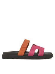 DeeZee Klapki DZ-S1 Pomarańczowy. Brązowe klapki damskie DeeZee, bez wzorów, ze skóry, bez obcasa, bez zapięcia. Za 159.99 zł.