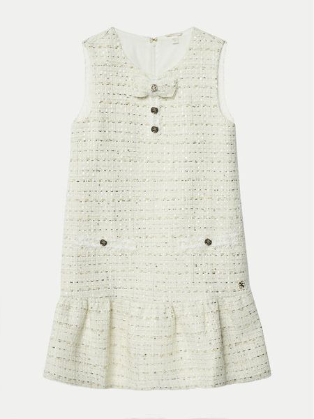 Guess Sukienka codzienna J5RK05 WGXO0 Écru Regular Fit. Sukienki dziewczęce Guess, z aplikacjami, z syntetyku, bez ramiączek, proste. Za 209.99 zł.