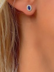 OR Carats Złote kolczyki-wkrętki z topazami i szafirami rozmiar: onesize. Niebieskie kolczyki damskie OR Carats, z szafirem, złote. Za 1,174.99 zł.