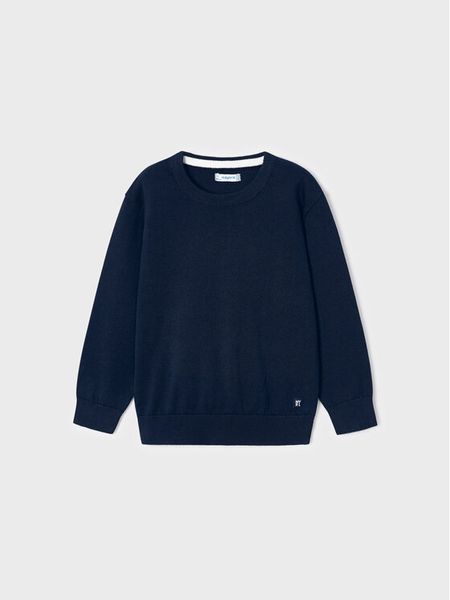 Mayoral Sweter 323 Granatowy Regular Fit. Niebieskie swetry chłopięce Mayoral, z bawełny, bez kołnierzyka. Za 99.99 zł.