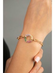 Heliophilia Pozłacana bransoletka z elementem ozdobnym rozmiar: onesize. Żółte bransoletki damskie Heliophilia, metalowe. Za 39.99 zł.