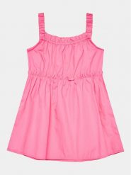 United Colors Of Benetton Sukienka codzienna 4EW7GV00T Różowy Regular Fit. Czerwone sukienki dziewczęce United Colors Of Benetton, bez wzorów, z bawełny, bez ramiączek, proste. Za 99.99 zł.