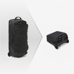 Torba podróżna składana Space Saver 85 l. Brązowe torby podróżne Decathlon, bez wzorów, duże. Za 449.99 zł.