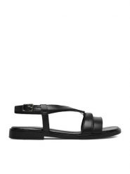 Lasocki Sandały CEO-WI16-FOXI-12 Czarny. Czarne sandały damskie Lasocki, bez wzorów, ze skóry, bez obcasa, na płaskiej podeszwie, bez zapięcia. Za 149.99 zł.