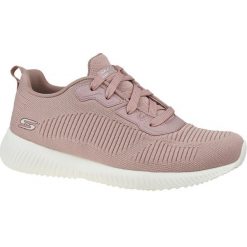 Buty sportowe Sneakersy damskie, Skechers Bobs Squad. Czerwone obuwie sportowe casual damskie Skechers, z materiału, trekkingowe. Za 255.65 zł.