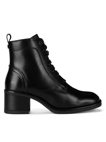 Lasocki Trzewiki RST-ESTREL-02 Czarny. Czarne botki damskie Lasocki, ze skóry, bez obcasa, na słupku, bez zapięcia. Za 259.99 zł.