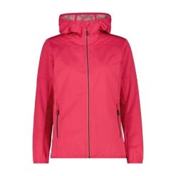 Damska wodoodporna kurtka softshell CMP. Czerwone kurtki damskie CMP, xl, bez wzorów, z softshellu, bez kaptura. Za 387.05 zł.