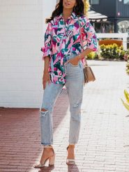 Milan Kiss Bluzka ze wzorem rozmiar: M. Bluzki damskie Milan Kiss, m, bez wzorów, bez kołnierzyka, bez ramiączek. Za 117.73 zł.