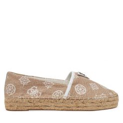 Espadryle Guess. Brązowe espadryle damskie Guess, z aplikacjami, bez obcasa. Za 249.99 zł.