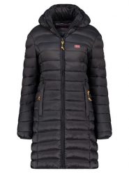 Geographical Norway Płaszcz pikowany "Atikolor" w kolorze czarnym rozmiar: S. Czarne płaszcze damskie Geographical Norway, s, bez wzorów, bez kaptura. Za 187.96 zł.