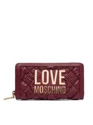 LOVE MOSCHINO Portfel JC5602PP1PL1055A Bordowy. Czerwone portfele damskie Love Moschino, bez wzorów, ze skóry. Za 639.99 zł.