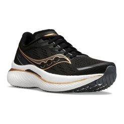 Buty do biegania damskie Saucony Endorphin Speed 3. Czarne obuwie sportowe damskie Saucony, bez zapięcia, do biegania. Za 649.99 zł.