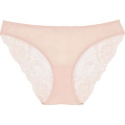 Figi rio bonprix pudrowy. Czerwone figi bonprix, w koronkowe wzory, z koronki. Za 21.99 zł.