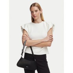 Torebka Karl Lagerfeld Jeans. Czarne torebki klasyczne damskie Karl Lagerfeld Jeans, z jeansu, bez dodatków. Za 505.99 zł.