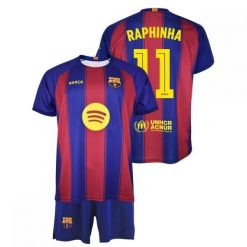 FC Barcelona Raphinha komplet koszulka spodenki junior box 2025/26. Koszulki damskie FC BARCELONA, bez wzorów, bez kołnierzyka, bez ramiączek. Za 279.00 zł.
