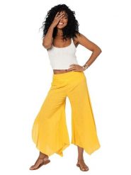 Aller Simplement Spodnie w kolorze żółtym rozmiar: 34/36. Żółte spodnie materiałowe damskie Aller Simplement, bez wzorów, z bawełny. Za 78.99 zł.