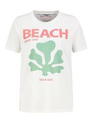 Sublevel Koszulka w kolorze białym rozmiar: L. Białe bluzki damskie Sublevel, l, bez wzorów, z bawełny, bez kołnierzyka, bez ramiączek. Za 43.99 zł.