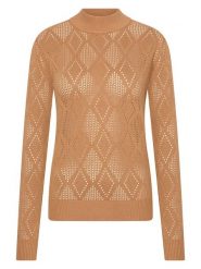 4funkyflavours Sweter "San-Ho_Zay" w kolorze jasnobrązowym rozmiar: L. Brązowe swetry klasyczne damskie 4funkyflavours, l, bez kołnierzyka. Za 147.56 zł.