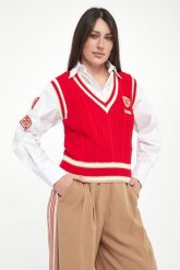 Kamizelka damska ERMANNO FIRENZE. Swetry klasyczne damskie Ermanno Firenze, bez kołnierzyka. Za 1,249.00 zł.