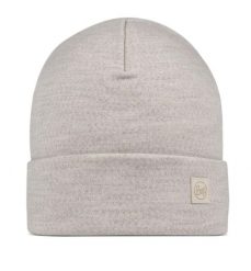 Czapka zimowa z wełny merino heavyweight. Białe czapki damskie Buff, na zimę, bez wzorów, z wełny. Za 129.99 zł.