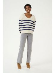 Cream Sweter "Muka" w kolorze granatowo-kremowym rozmiar: XL. Brązowe swetry klasyczne damskie Cream, xl, bez kołnierzyka. Za 127.35 zł.