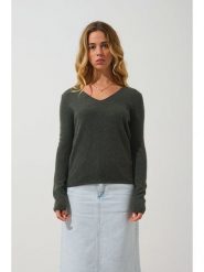 AUTHENTIC CASHMERE Kaszmirowy sweter "Galise" w kolorze antracytowym rozmiar: L. Brązowe swetry klasyczne damskie AUTHENTIC CASHMERE, l, z kaszmiru, bez kołnierzyka. Za 255.94 zł.
