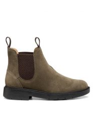 Geox Sztyblety D Spherica Ec1 B D66DKH 22 C3702 Zielony ciemny. Zielone botki damskie Geox, ze skóry, bez obcasa, na płaskiej podeszwie, bez zapięcia. Za 639.99 zł.