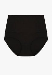 Czarne Modelujące Majtki z Bawełny High Waist Nilionea. Czarne bielizna korygująca Renee, bez wzorów, z bawełny. Za 14.99 zł.