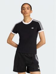 Adidas T-Shirt 3 Stripes KD7980 Czarny Regular Fit. Czarne t-shirty damskie Adidas, l, bez wzorów, z bawełny, bez kołnierzyka. Za 148.99 zł.
