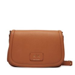 Torebka Armani Exchange. Brązowe listonoszki damskie Armani Exchange, bez wzorów, bez dodatków. Za 629.99 zł.