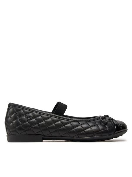 Geox Baleriny J Plie' B J5455B 08502 C9999 M Czarny. Czarne baleriny dziewczęce Geox, bez wzorów, ze skóry, bez obcasa, bez zapięcia. Za 139.99 zł.