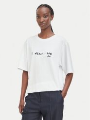 BOSS T-Shirt C_Eregular_9 50571491 Biały Relaxed Fit. Białe t-shirty damskie Boss, xs, bez wzorów, z bawełny, bez kołnierzyka. Za 279.99 zł.