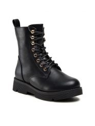 Nelli Blu Kozaki CS2688-13 Czarny. Czarne kozaki dziewczęce Nelli Blu, bez wzorów, ze skóry, bez obcasa, bez zapięcia. Za 74.99 zł.