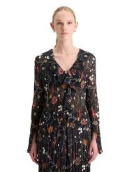 Scotch & Soda Bluzka w kolorze czarnym rozmiar: 40. Czarne bluzki damskie Scotch & Soda, bez wzorów, bez kołnierzyka, bez ramiączek. Za 134.85 zł.