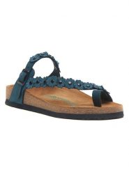 Comfortfusse Skórzane japonki w kolorze morskim rozmiar: 41. Niebieskie klapki damskie Comfortfüße, bez wzorów, z materiału, z otwartym noskiem, bez obcasa, bez zapięcia. Za 239.99 zł.