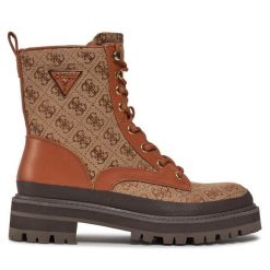 Trapery Guess. Brązowe trapery damskie Guess, bez zapięcia. Za 809.99 zł.