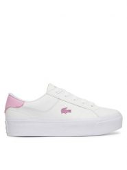 Lacoste Sneakersy Ziane Platform 51CFA0021 Biały. Białe obuwie sportowe damskie Lacoste, ze skóry, bez zapięcia. Za 442.99 zł.