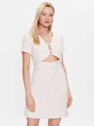 Pinko Sukienka codzienna 100946 A0UO Écru Regular Fit. Sukienki damskie Pinko, bez wzorów, z bawełny, bez ramiączek. Za 779.99 zł.