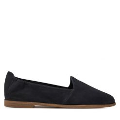 Lordsy Tamaris. Niebieskie półbuty damskie Tamaris, bez wzorów, bez obcasa, bez zapięcia. Za 259.99 zł.
