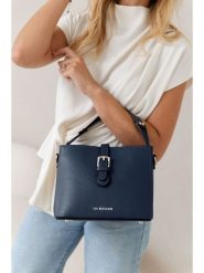 Lia Biassoni Skórzana torebka w kolorze granatowym - 25 x 20 x 12 cm rozmiar: onesize. Niebieskie torebki klasyczne damskie Lia Biassoni, z materiału, przez ramię, bez dodatków. Za 260.99 zł.