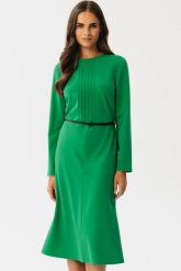 Elegancka sukienka w stylu retro zielona. Zielone sukienki damskie Stylove, bez wzorów, eleganckie, bez ramiączek. Za 309.00 zł.