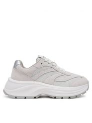 Liu Jo Sneakersy Eva 03 BA5085 PX624 Szary. Szare obuwie sportowe damskie Liu Jo, ze skóry, bez zapięcia. Za 639.99 zł.