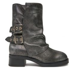 Botki Steve Madden. Szare botki damskie Steve Madden, bez obcasa, na płaskiej podeszwie, bez zapięcia. Za 739.99 zł.