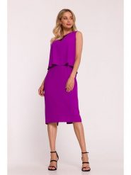 Stylove Sukienka w kolorze fioletowym rozmiar: L. Różowe sukienki damskie Stylove, bez wzorów, z koronki, bez ramiączek. Za 249.99 zł.