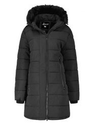 Geographical Norway Płaszcz pikowany "Atruche" w kolorze czarnym rozmiar: S. Czarne płaszcze damskie Geographical Norway, s, bez wzorów, bez kaptura. Za 232.78 zł.