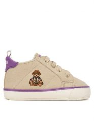 Polo Ralph Lauren Trzewiki RL06198256 Beżowy. Brązowe buty sportowe chłopięce Polo Ralph Lauren, ze skóry, bez zapięcia. Za 379.99 zł.